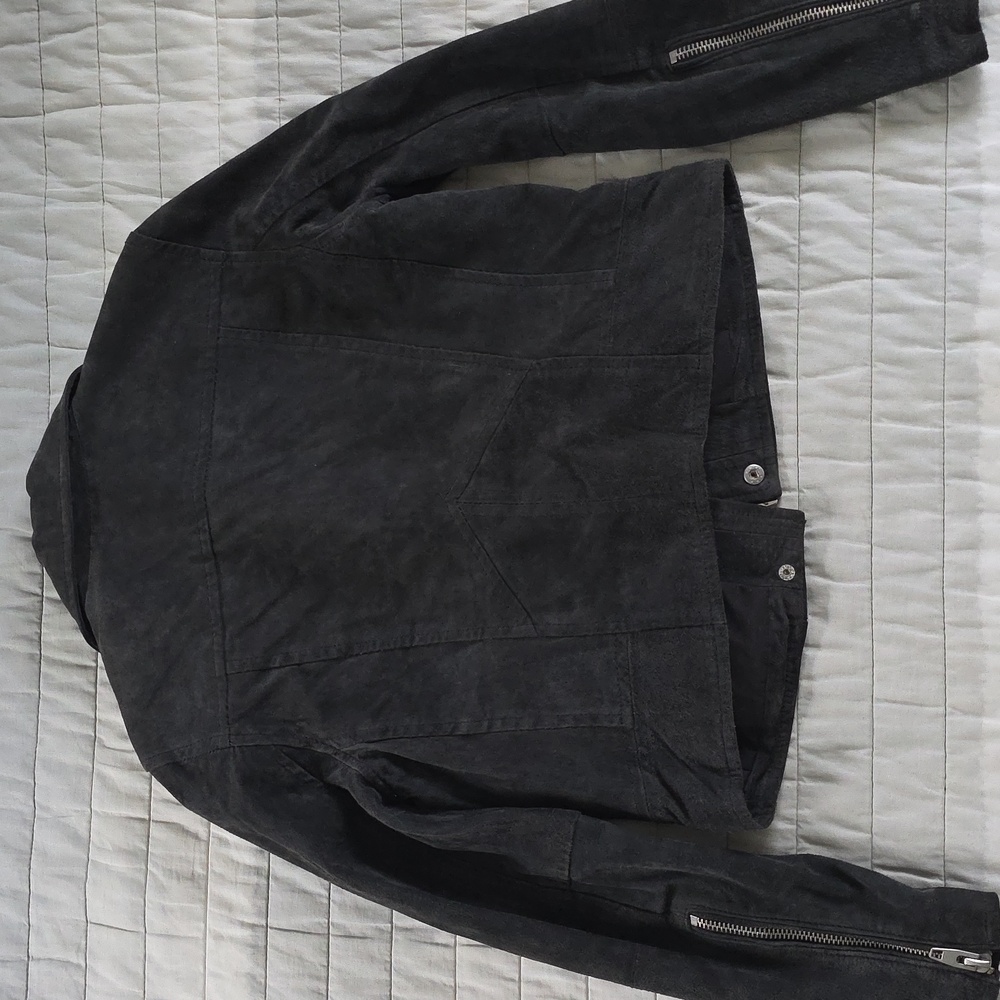 Genuine grey Leather Suede SL8 Jacket small - Picture 6 of 11